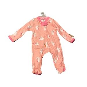 NEW Pink Newborn HONEST BABY GIRL Bunny ORGANIC COTTON SLEEP & PLAY Easter